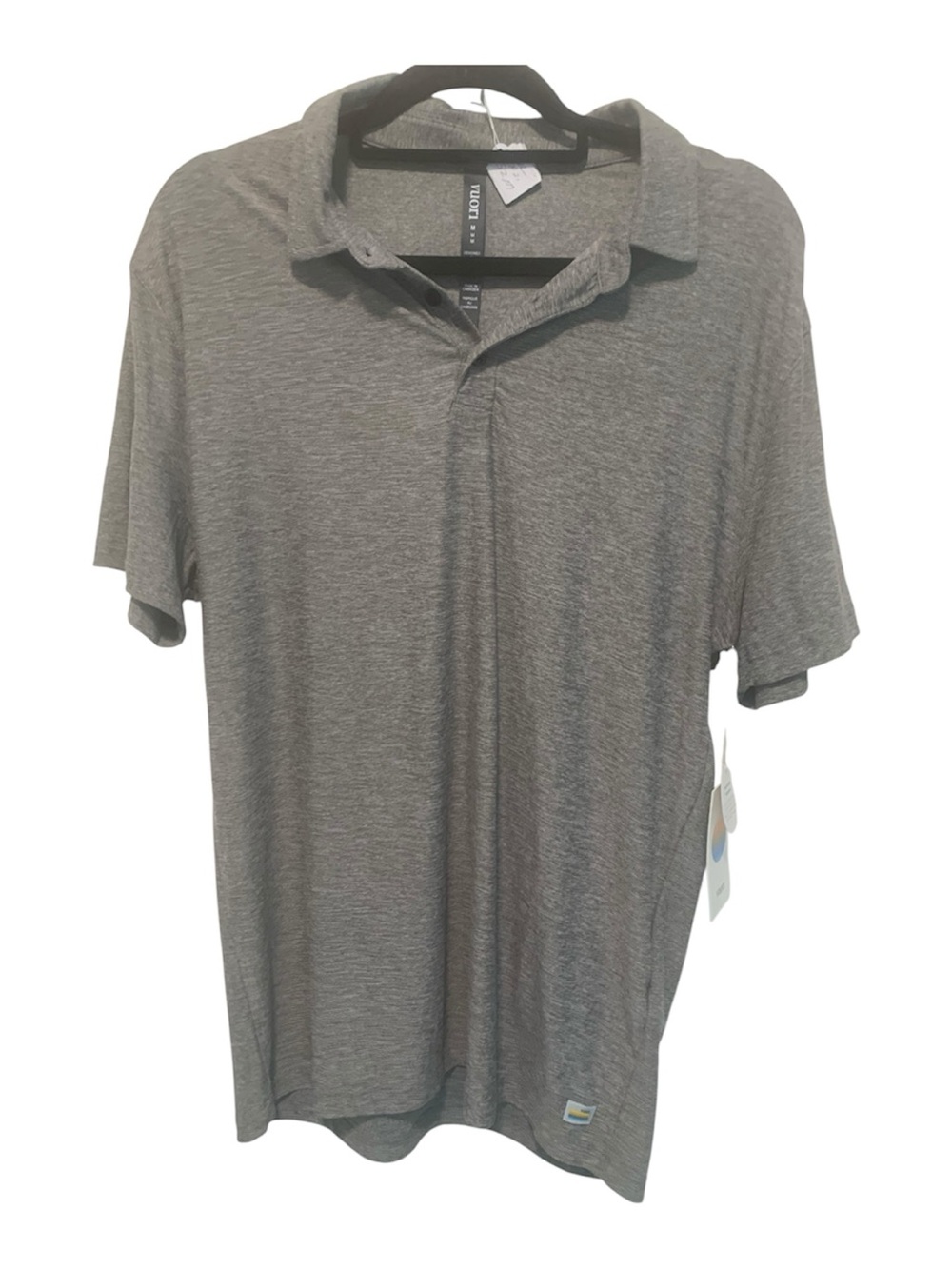 104. NWT Vuori men’s strato tech polo HEATHER GREY Size M